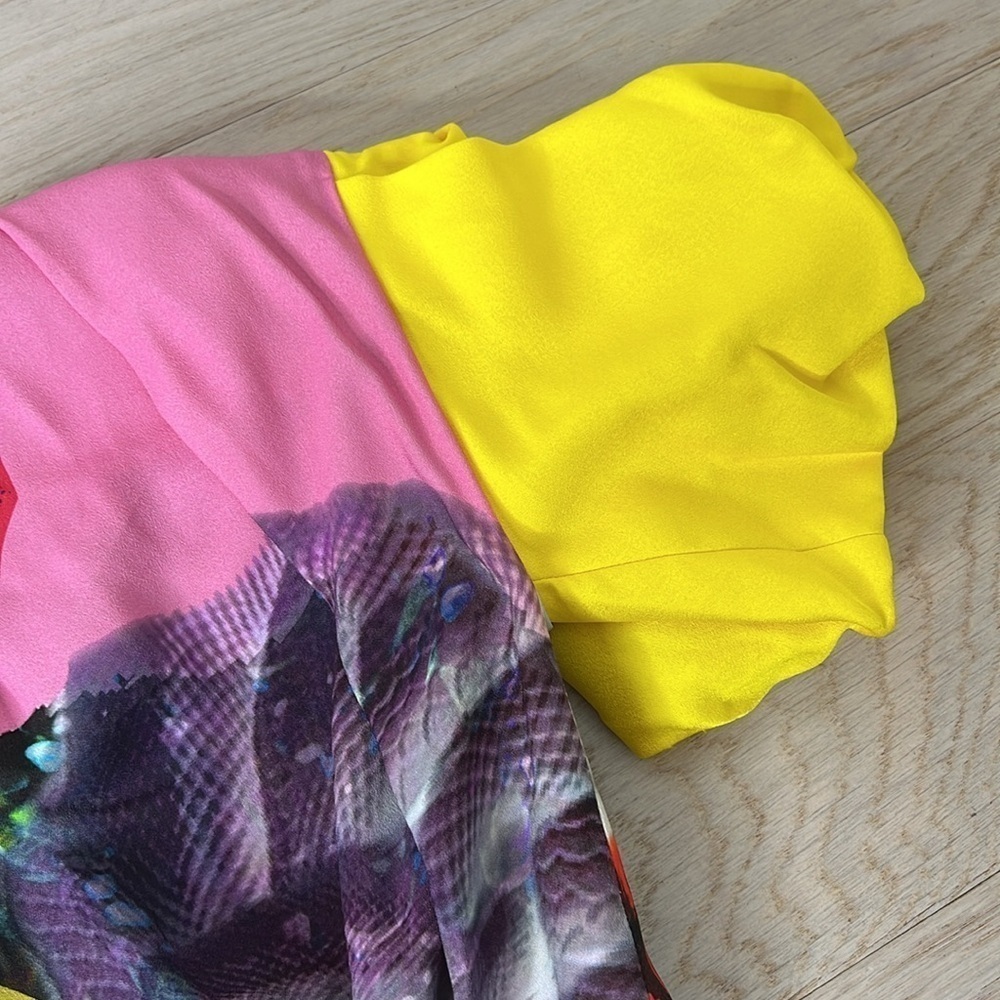 Zara Jewel Puffy Sleeve Limited Mini Dress Retro Y2K 80's 90's Barbiecore Rare* - Picture 7 of 13